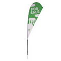 8' Streamline Tear Drop Sail Sign Kit Single-Sided w/Spike Base